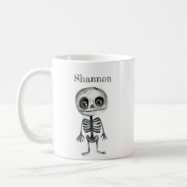 Cute Skeleton Personlig Halloween Mugg