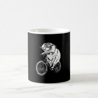 Cute Sketch Guinea Gris Bicycle | Cute Djurälskare Kaffemugg