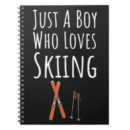 Cute Ski Gifts For Baby Boys Kids Skier Skiing Anteckningsbok