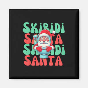 Cute Skibidi Toilet Santa Julafton Santa Magnet