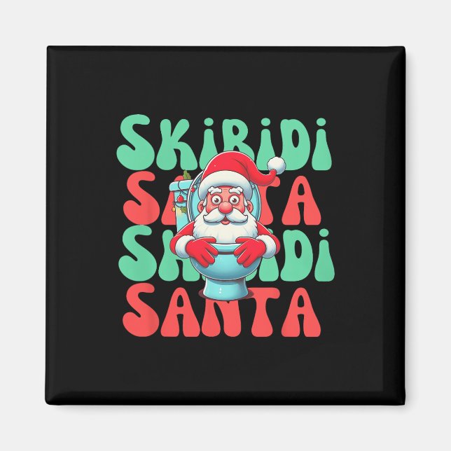 Cute Skibidi Toilet Santa Julafton Santa Magnet (Framsidan)