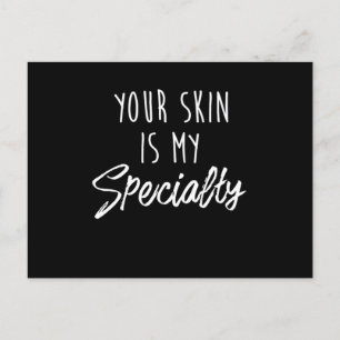 Cute Skin Care Print For Estheticians Vykort