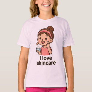 Cute Skincare Girl Sticker - Self-Care Tecknad T Shirt