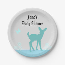 Cute Skogen Thated Baby Shower Plate