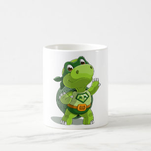 Cute sköldpadda toppen-hjälte kaffemugg