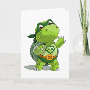 Cute sköldpadda toppen-hjälte kort