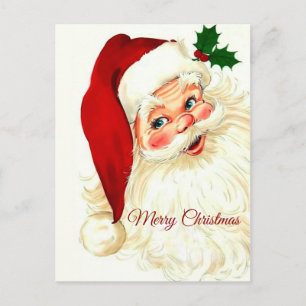 Cute skrattade vintage Santa Vykort