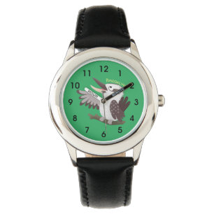 Cute skrattande kookaburra tecknad armbandsur