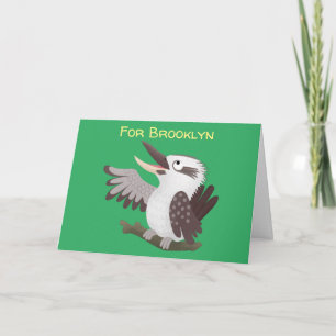 Cute skrattande kookaburra tecknad kort
