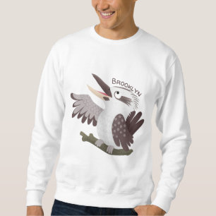 Cute skrattande kookaburra tecknad lång ärmad tröja