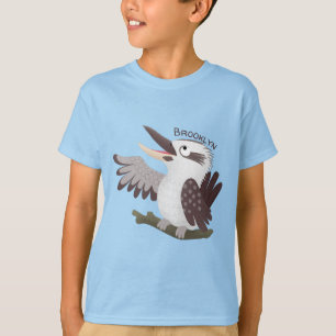 Cute skrattande kookaburra tecknad t shirt