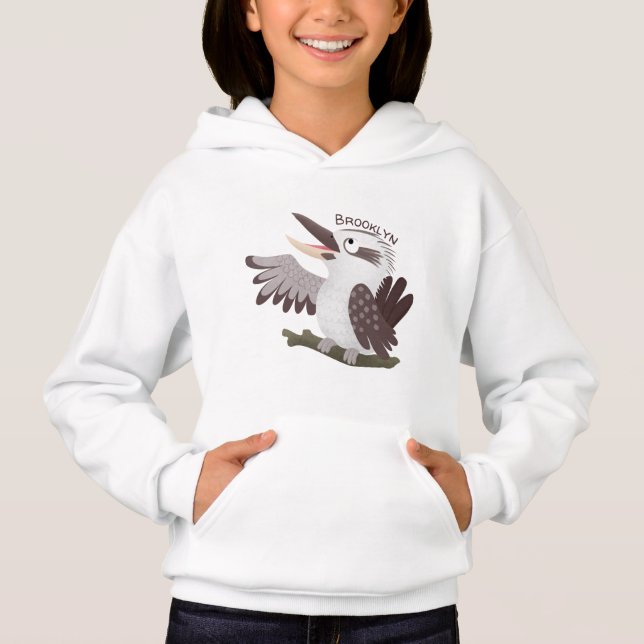 Cute skrattande kookaburra tecknad t shirt (Framsida)