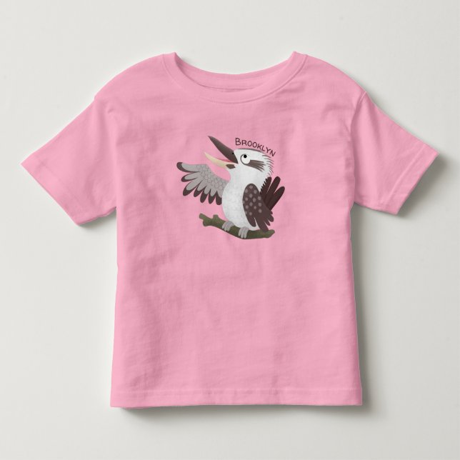 Cute skrattande kookaburra tecknad t shirt (Framsida)