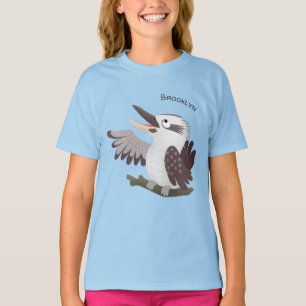 Cute skrattande kookaburra tecknad t shirt