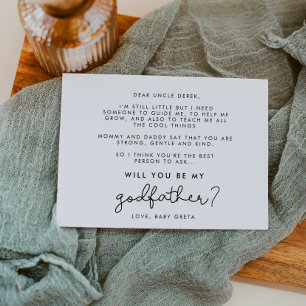 Cute-skript Du är mitt gudfaderkort Inbjudningar