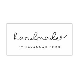 Cute-skript, enkel handgjord självfärgande stämpel