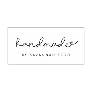 Cute-skript, enkel handgjord självfärgande stämpel