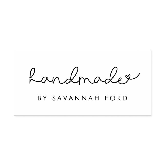 Cute-skript, enkel handgjord stämpel (Tryck)