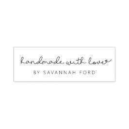 Cute-skript, enkelt handgjort med kärlek självfärgande stämpel