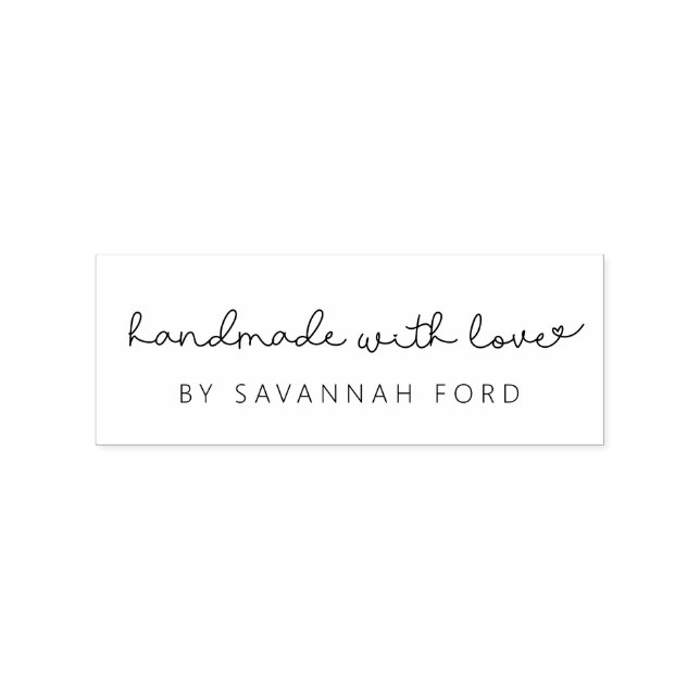 Cute-skript, enkelt handgjort med kärlek stämpel (Tryck)