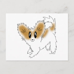 Cute Skryssffy Papillon Puppy Hund Vykort