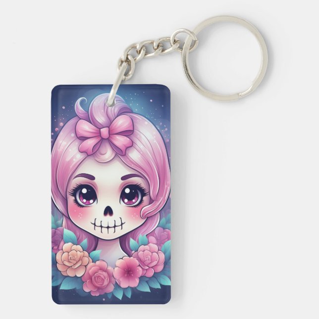 Cute Skull Acrylic Keychain (Baksidan)