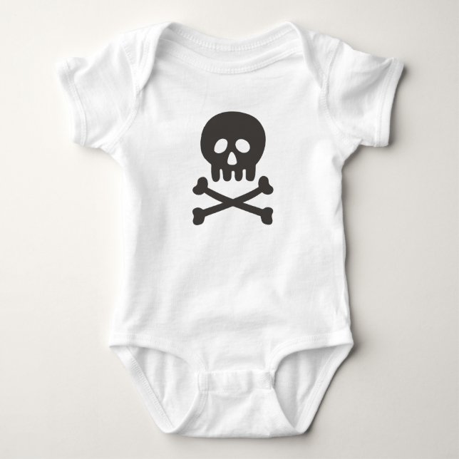 Cute Skull Baby T Shirt (Framsida)