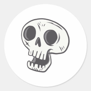 Cute Skull - Funny Goth Älskare Runt Klistermärke