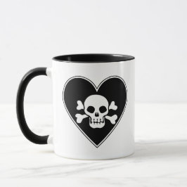 Cute Skull i hjärtat Mugg