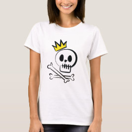 Cute Skull med Krona - Roligt Halloween Illustrati T Shirt