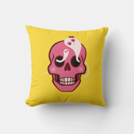 Cute Skull med spider och Spöken i Öga-socklar Kudde