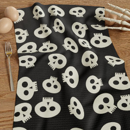 Cute Skull Mönster Halloween Kitchen Towel Kökshandduk