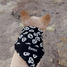 Cute Skull Mönster Personlig Hund Black