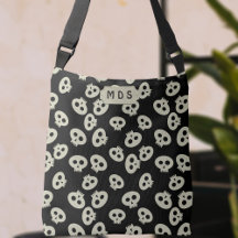 Cute Skull Mönster tryckt på korsbrödtext i korsbl