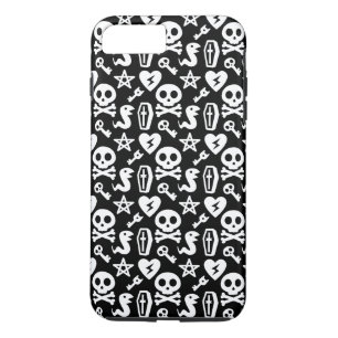 Cute Skull och Crossbone Halloween Mönster