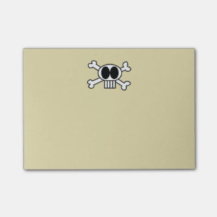 Cute Skull och Crossbone med Big Black Öga Post-it Block