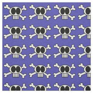 Cute Skull och Crossbone med Big Black Öga Tyg