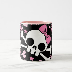Cute Skull och Crossbone Två-Tonad Mugg