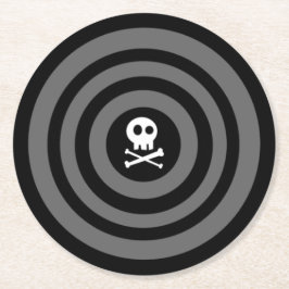 Cute Skull och Crossbone Underlägg Papper Rund