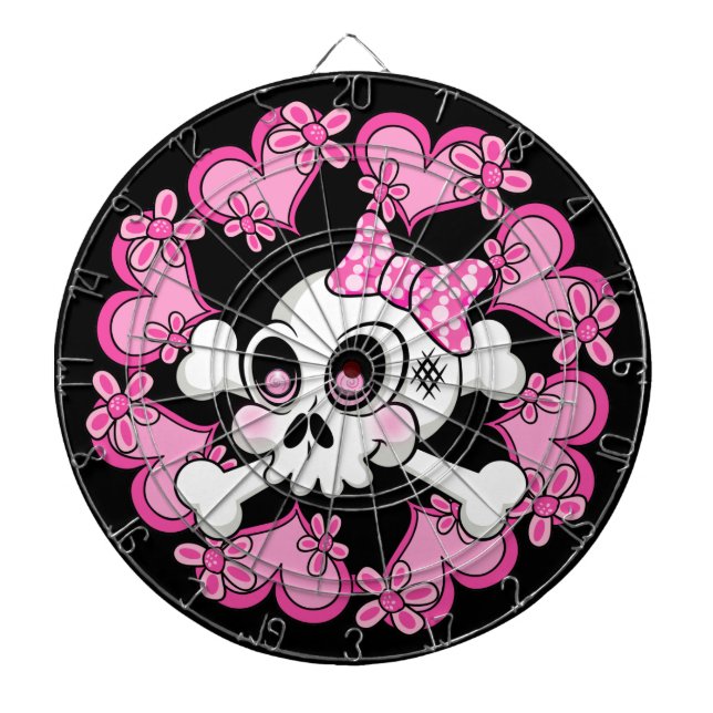 Cute Skull och hörn Darttavla (Framsidan)