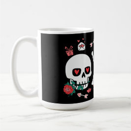 Cute Skully Valloween Valentine XOXO Kaffemugg