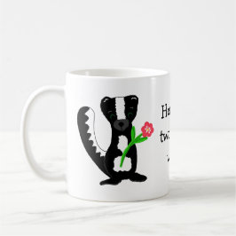 Cute Skunk med hälsning Kaffemugg