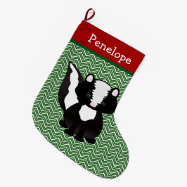 Cute Skunk-Personlig Stor Julstrumpa