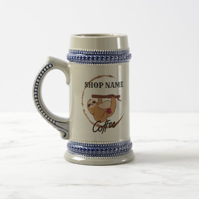 Cute slarts-kaffet Tea anpassningsbar Shop namn Sejdel (Vänster)