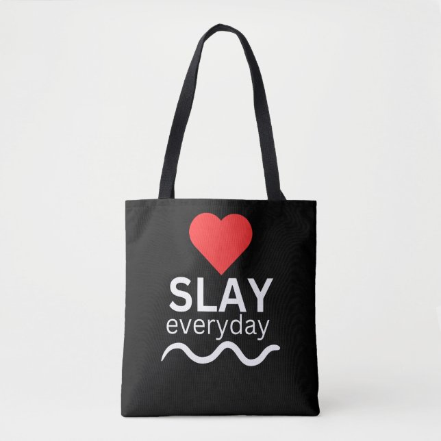 Cute Slay Tote Bag Tygkasse (Framsida)