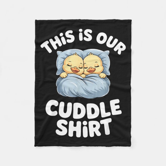 Cute Sleeng Ducks This Is Our Cuddle  Fleecefilt (Framsidan)