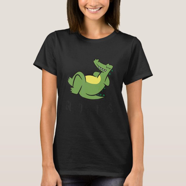 Cute Sleeping Alligator Good At Naps  Alligator T Shirt (Framsida)