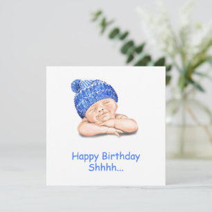 Cute Sleeping Baby Funny Birthday Anpassningsbar T
