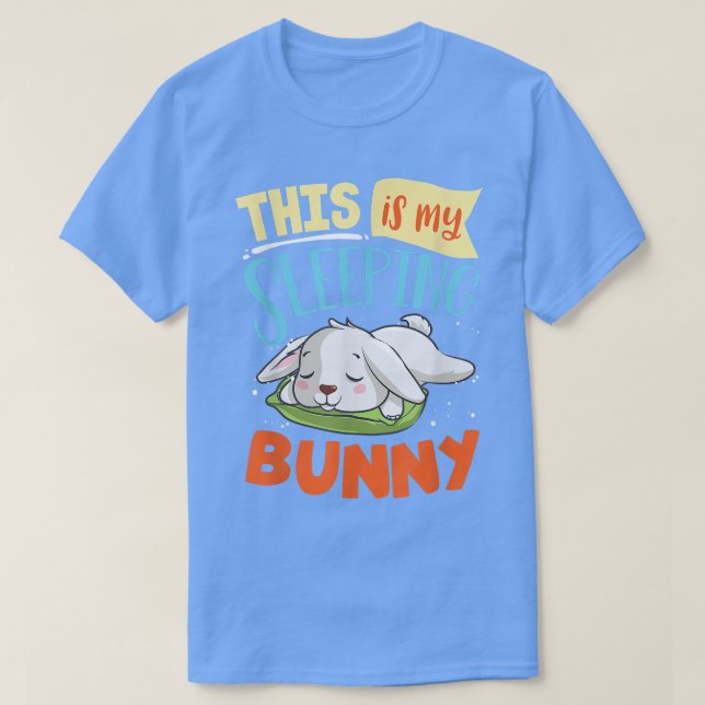 Cute Sleeping Bunny Graphic Women Manar Kids Rabbi T Shirt (Design framsida)