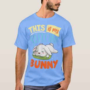 Cute Sleeping Bunny Graphic Women Manar Kids Rabbi T Shirt